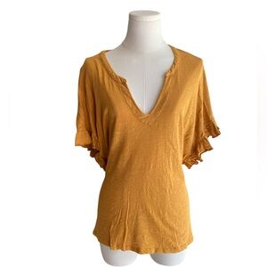 Yellow Shirt PILCRO by Anthropologie Women's Size Large